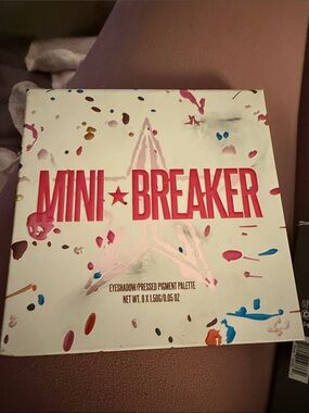 Jeffree Star Mini Breaker Palette - White with Pink and Multicolor Splatters